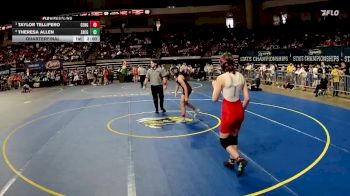 G 132 lbs Quarterfinal - Taylor Tellifero, Central - B.R. Girls vs Theresa Allen, Zachary Girls