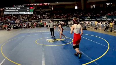 G 132 lbs Quarterfinal - Taylor Tellifero, Central - B.R. Girls vs Theresa Allen, Zachary Girls