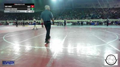 96 lbs Round Of 64 - Joe Hinz, Weatherford vs Corbin Brown, Shawnee Wrestling