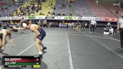 165 lbs Finals (2 Team) - Paul Ognissanti, Pennsylvania vs Jack Lledo, Ohio