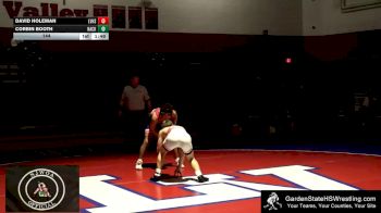 144 lbs David Holeman, Lenape Valley/Hopatcong vs Corbin Booth, Hackettstown