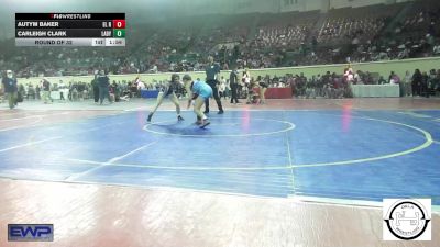 113 lbs Round Of 32 - Autym Baker, El Reno vs Carleigh Clark, Lady Outlaw Wrestling Academy