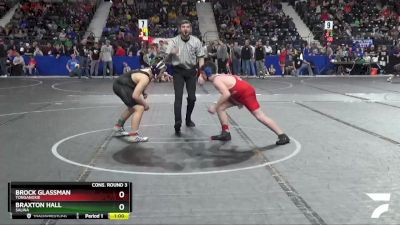 130 lbs Cons. Round 3 - Braxton Hall, Salina vs Brock Glassman, Tonganoxie