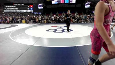 120 lbs Cons. Sub-rd Of 64 - Carson Blum, MI vs Lucas Stirling, WY