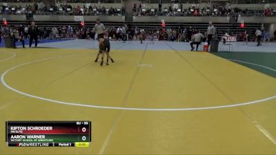 55 lbs Champ. Round 1 - Aaron Warner, Victory School Of Wrestling vs Kipton Schroeder, Mn Elite