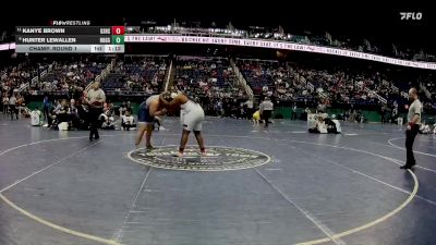 4A 285 lbs Champ. Round 1 - Kanye Brown, Grimsley Senior High School vs Hunter Lewallen, Hoggard