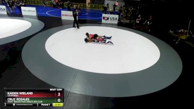 98 lbs Cons. Round 2 - Cruz Rosales, Vasky BrosPitman Wrestling Club vs Kaiden Wieland, California