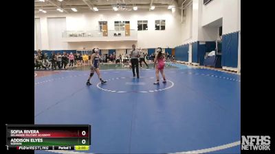 115 lbs Champ. Round 2 - Sofia Rivera, Delaware Military Academy vs Addison Elyes, Norwin