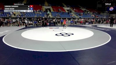 100 lbs Champ. Rd Of 64 - Lemuna Gurisho, IA vs Addie Shaw, SC