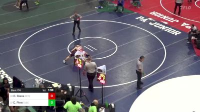 132 lbs Round Of 64 - Camden Glass, Peters Twp. vs Christian Pine, Tuscarora