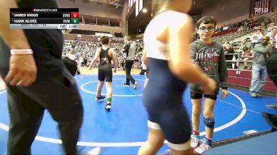 80 lbs Quarterfinal - Hank Klotz, Pottsville Apache Youth Wrestling vs James Higgs, Dover Youth Wrestling Club