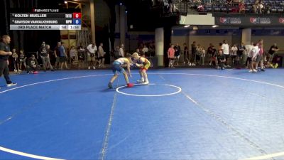 92 lbs 3rd Place Match - Kolten Mueller, Team Nazar Training Center vs Grayson VanValkenburg, Michigan Premier WC