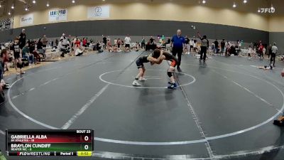 56 lbs Round 5 (10 Team) - Braylon Cundiff, Reaper WC vs Gabriella Alba, 84 Athletes