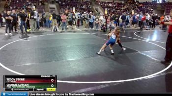 77 lbs Quarterfinal - Teddy Stone, Colorado vs Charlie Lutgen, Pikes Peak Warriors Wrestling