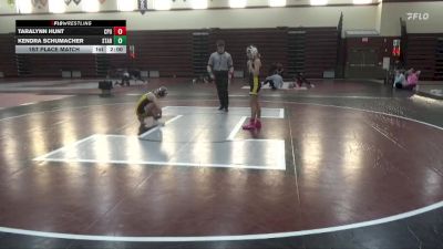 100-106 lbs 1st Place Match - Taralynn Hunt, Center Point-Urbana Girls vs Kendra Schumacher, Starmont Girls