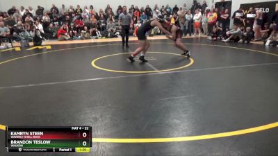 22 lbs Round 2 - Kamryn Steen, Waverly-Shell Rock vs Brandon Teslow, Waukon