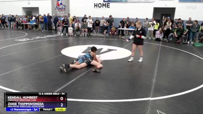 94 lbs Round 1 - Zaige Thammavongsa, Avalanche Wrestling Association vs Kendall Humbert, Marathon Wrestling Club