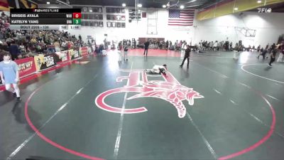 130 lbs Round 2 - Briseis Ayala, Warren vs Katelyn Yang, Unattached