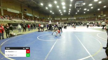 58 lbs Final - Weston Paladini, Black Fox Wrestling Academy vs Sier Del Real, Pomona Elite