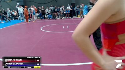 130 lbs 3rd Place Match - Zorina Johnson, OR vs Lauren Zaragoza, CA