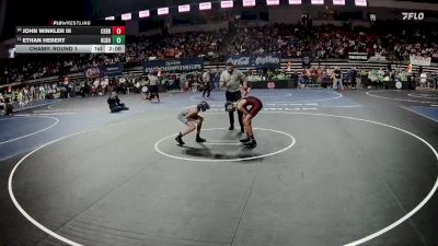 D 1 106 lbs Champ. Round 1 - Ethan Hebert, H.L. Bourgeois vs John Winkler III, Central - B.R.