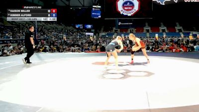 135 lbs Cons. Quarters - Kaison Miller, Kansas vs Kimber Alford, Alabama