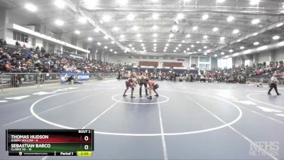 138 lbs Round 2 (3 Team) - Sebastian Barco, Clarke HS vs Thomas Hudson, Sleepy Hollow