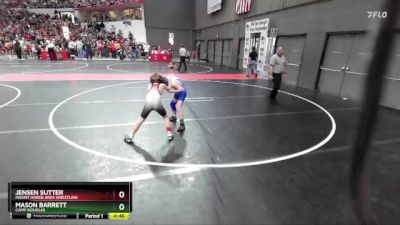 75 lbs Cons. Round 2 - Jensen Sutter, Mount Horeb Area Wrestling vs Mason Barrett, Camp Douglas