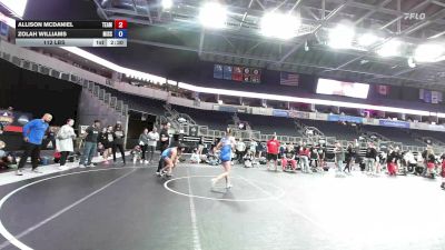 112 lbs Final - Allison McDaniel, Team LTD vs Zolah Williams, Missouri Blue