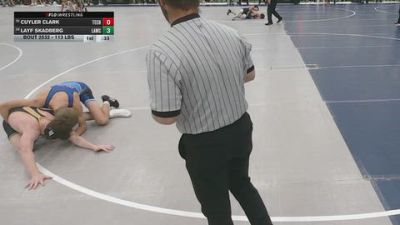 113 lbs Cons. Rd Of 64 - Layf Skadberg, Las Animas Wrestling Club vs CUYLER CLARK, Team Champs