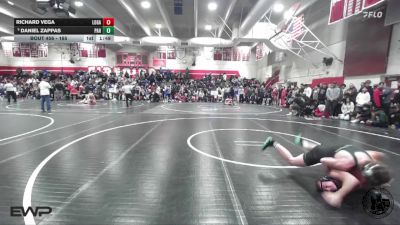 165 lbs Champ. Round 2 - Daniel Zappas, Palo Alto Hs vs Richard Vega, Los Gatos