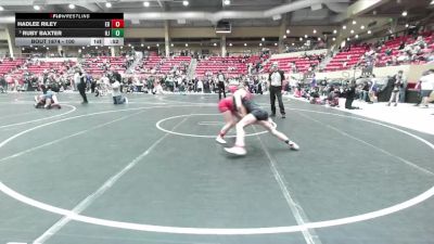 100 lbs Cons. Semi - Hadlee Riley, El Dorado vs Ruby Baxter, Hoisington Jr