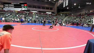 52 lbs 3rd Place Match - Cora Thomas, Prairie Grove Youth Wrestling vs Raine Grigsby, Bentonville Wrestling Club