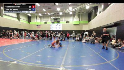 74 lbs Quarterfinal - Christian Cory, Level Up Wrestling Center vs Emory Massa, Slate Wrestling Academy