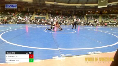 130 lbs Round Of 16 - Adam Vasquez, Rough House vs Christopher Johnson, Bear Cave