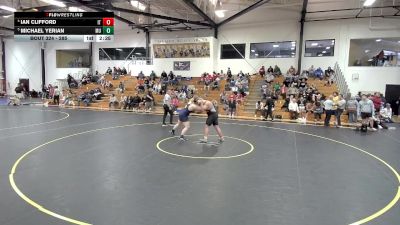 285 lbs Quarterfinal - Michael Yerian, Marian vs Ian Clifford, Indiana Tech