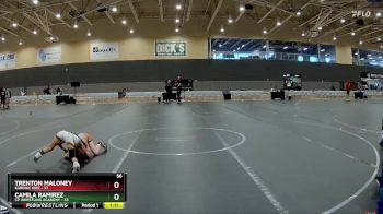 56 lbs Round 5 (6 Team) - Trenton Maloney, Kardiac Kidz vs Camila Ramirez, CP Wrestling Academy