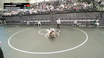 3A 132 lbs Quarterfinal - Limoni Matakaiongo, Canyon View vs Hayden Adams, Juab