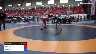 74 kg Rnd Of 16 - Jaden Mattox, Ohio State-Unattached vs Joe Lee, NLWC