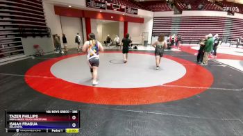 285 lbs Round 5 - Isaiah Fragua, Oklahoma vs Tazer Phillips, Highlander Youth Wrestling