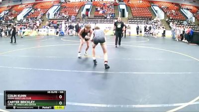 135 lbs Cons. Round 4 - Colin Kuhn, Massa Wrestling Club vs Carter Brickley, Level Up Wrestling Center