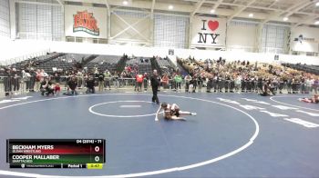 71 lbs Cons. Round 1 - Beckham Myers, Olean Wrestling vs Cooper Mallaber, Unattached