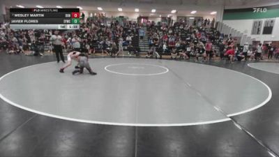 106 lbs Champ. Round 3 - Javier Flores, Sutherland Youth Wrestling Clu vs Wesley Martin, Doniphan