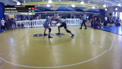 144 lbs Cons. Round 3 - Calvin Nguyen, Caveman vs Chris Moore, Palm Harbor University