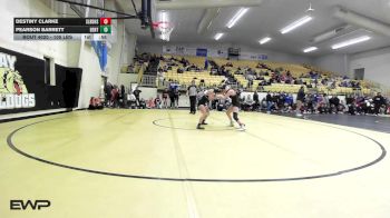 105 lbs Consi Of 4 - Destiny Clarke, Sallisaw Lady Black Diamonds vs Pearson Barrett, Bentonville Girls