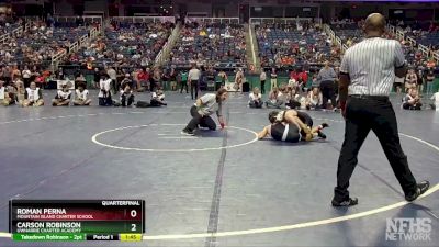 1A 157 lbs Quarterfinal - Carson Robinson, Uwharrie Charter Academy vs Roman Perna, Mountain Island Charter School