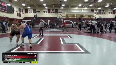 285 lbs Cons. Round 1 - William Carhoff, Clear Creek-Amana vs Jayden Dunn, Waterloo East