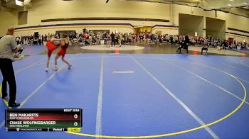 125 lbs Champ. Round 2 - Chase Wolfingbarger, Ohio Wesleyan vs Ben Makaritis, East Stroudsburg