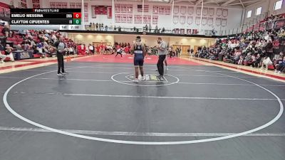 215 lbs Semifinals (8 Team) - Emelio Messina, Delaware Military Academy vs Clayton Cifuentes, Indian River H S