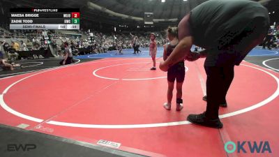 37 lbs Semifinal - Maesa Brigge, Mojo Grappling Academy vs Zadie Todd, Eufaula Ironheads Wrestling Club